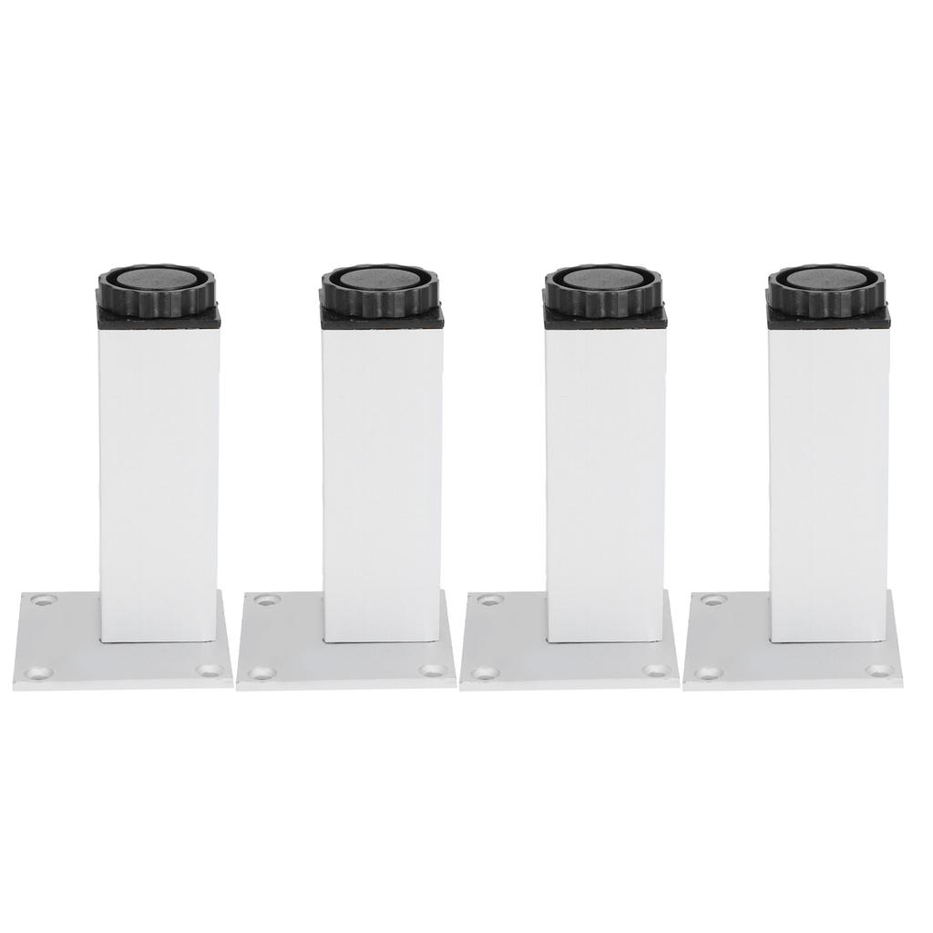 4 шт. Ножка для дивана Алюминиевый сплав Квадратная Регулируемая Ножка для шкафа Мебельная фурнитура 120 мм