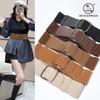 Four Seasons Available Needle Buckle Retro Style Belt Waist Waist Tight Waist Cover Women'S Elastic Belt With Coat Down Belt