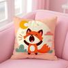 Милый животный FFlat Foxes Наволочка Наволочка Короткий Плюш Невидимая молния Комната Диван Чехол на подушку