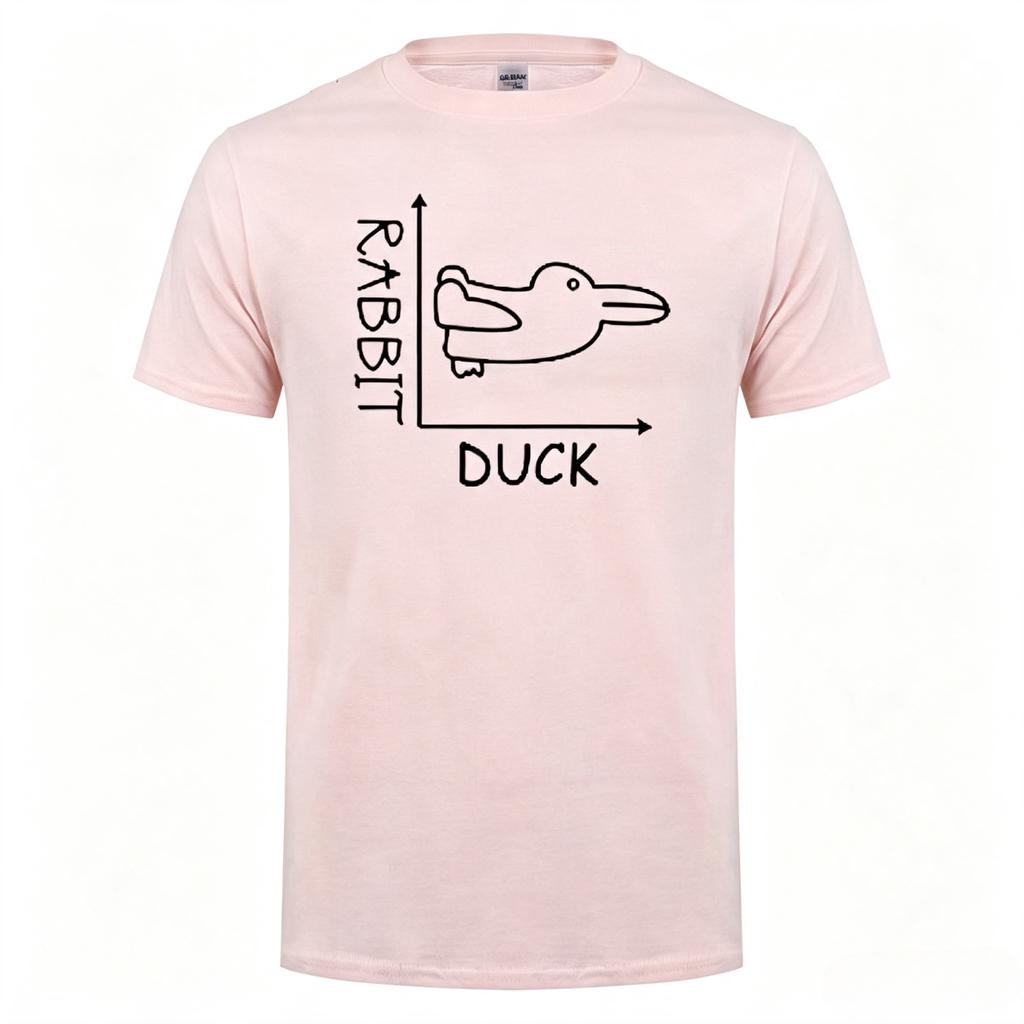 Duck Rabbit Fun Math T Shirt Fathers Day Present Birthday Gift For Unisexs And Unisexs Funny Adult Summer Tshirt
