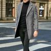 Autumn and Winter Men's Windbreaker British Long Sleeved Woolen Coat Fashion Trend Coat Suit Single Breasted
