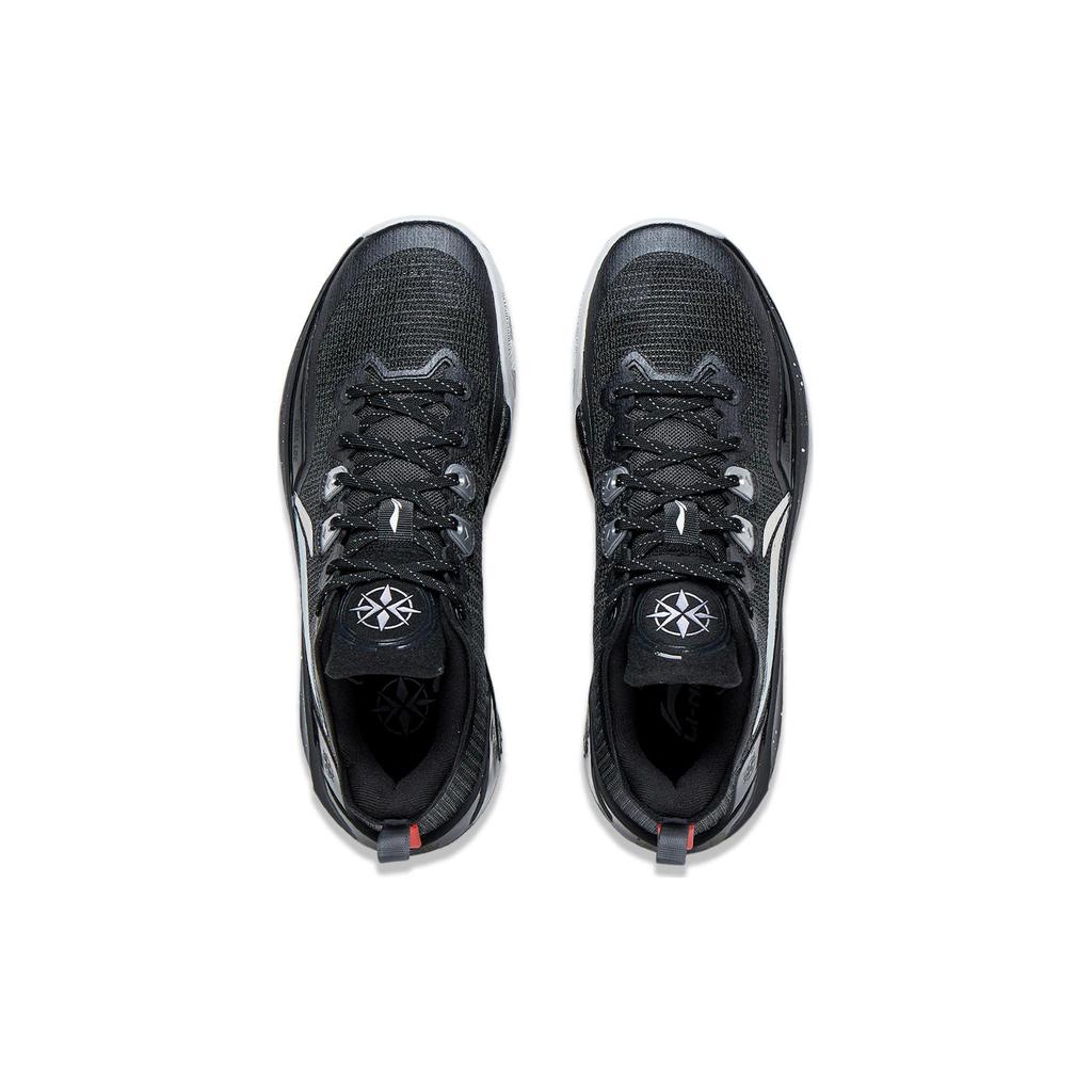 Li Ning Liren 3 V2 Низкие баскетбольные кроссовки с амортизацией Obsidian Мужские Ночной Черный ABAT057-7