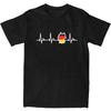 Couple T-Shirt German Flag T-Shirts Popular My Heart Beats for Germany White Heartline Summer Tees 100 Cotton Clothes Plus Size