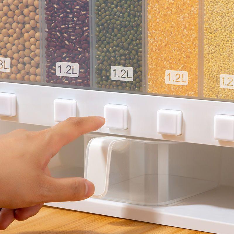 Настенный герметичный ящик для хранения риса Контейнер для зерна зерновых Диспенсер для сухих продуктов Банка для хранения зерна Контейнер для хранения большой емкости