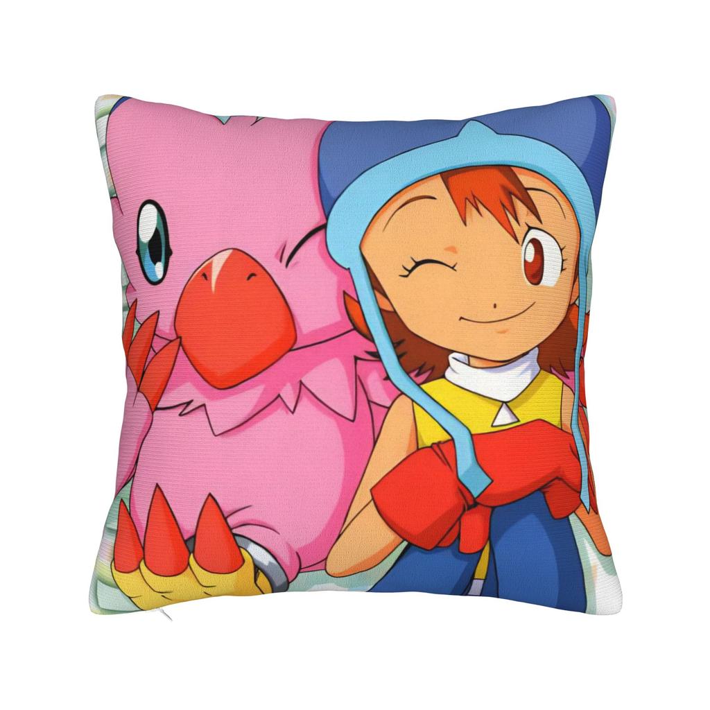 Digimons Cartoon Square Pillow Case Cushion Covers Fashion Polyester Decor Pillowcase For Home 40X40Cm