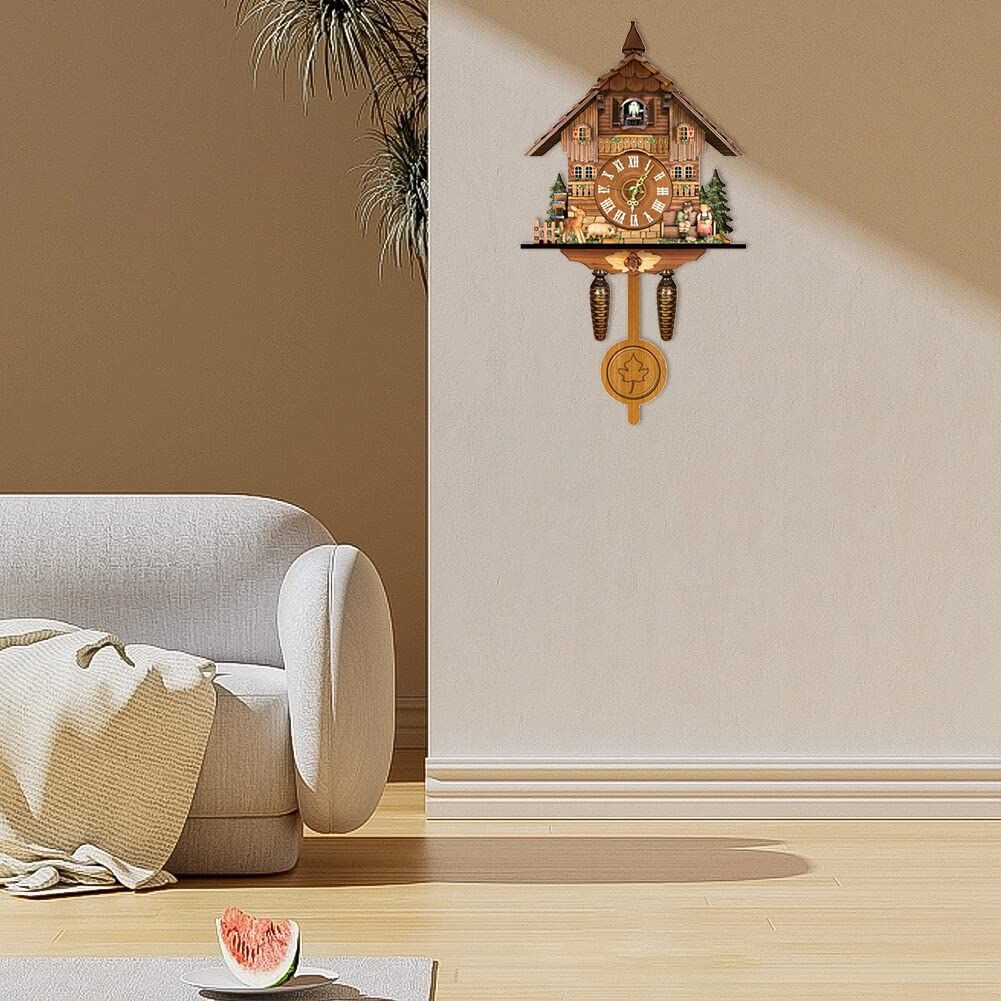 Традиционные часы с кукушкой в ​​европейском стиле для украшения стен домашнего офиса