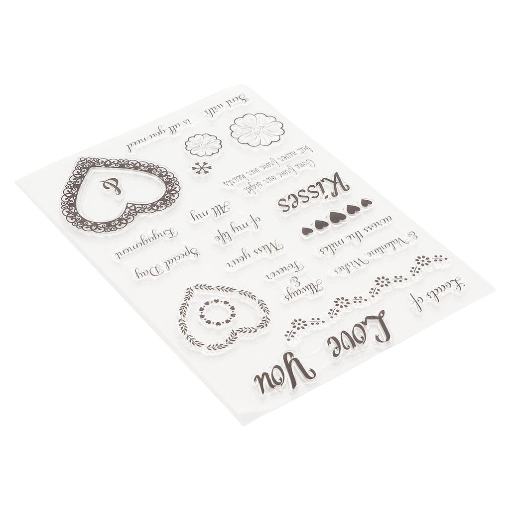 Clear Stamps with Die Mold  Combination Recyclable Clear Imprint Card Making Stamps for Scrapbook