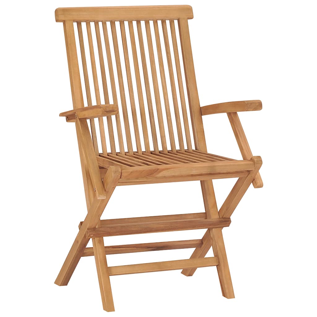 vidaXL Klappstühle, 8-teilig, Massivholz Teakholz