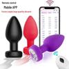 Женская 10-режимная вибрационная анальная пробка с пультом дистанционного управления Black Diamond