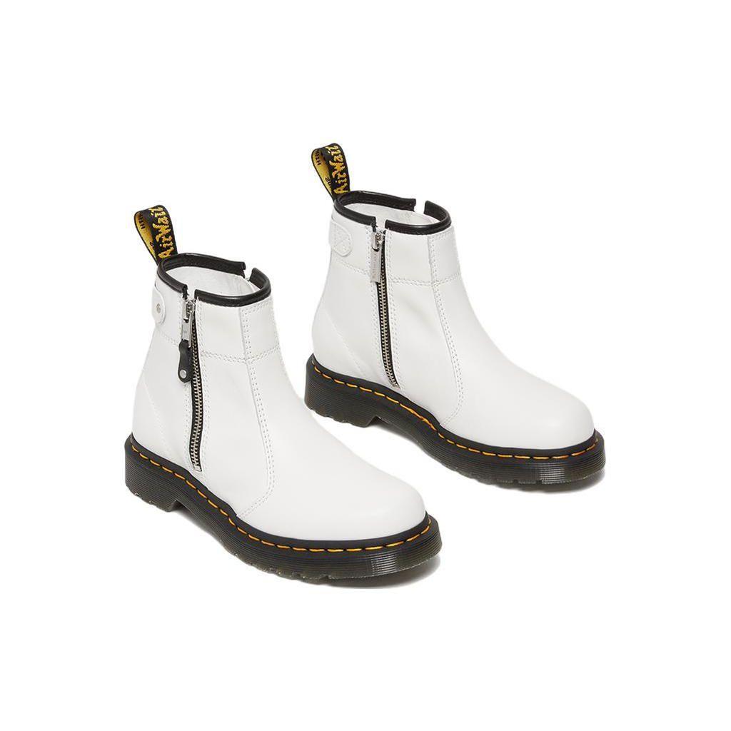 Dr. Martens Короткие кожаные ботильоны Женские ботинки Белые 27618100