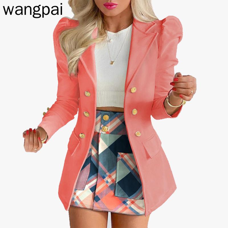 Женский осенне-зимний повседневный костюм с длинными рукавами, куртка с юбкой и принтом, комплект из двух предметов