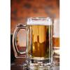Crystal Beer Mugs Set of 6 with Strong Handle 400ml (Premium Fancy Beer Mug for Husband)