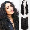 Синтетические длинные волнистые волосы, 24 дюйма, женские термостойкие, 5 зажимов, натуральные черные наращивание волос на волосах