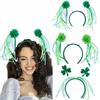 Взрослый ободок на День Святого Патрика/Волшебная палочка зеленого цвета Ирландская вечеринка Фестиваль Цветок Обруч для волос для подростков Головной убор