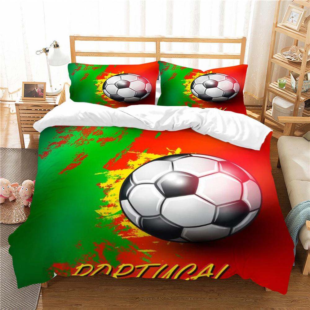 Лидер продаж, комплект пододеяльников, футбольное домашнее постельное белье, футбольная живопись, постельное белье, костюм для мальчиков, роскошные покрывала, новые модные комплекты постельного белья