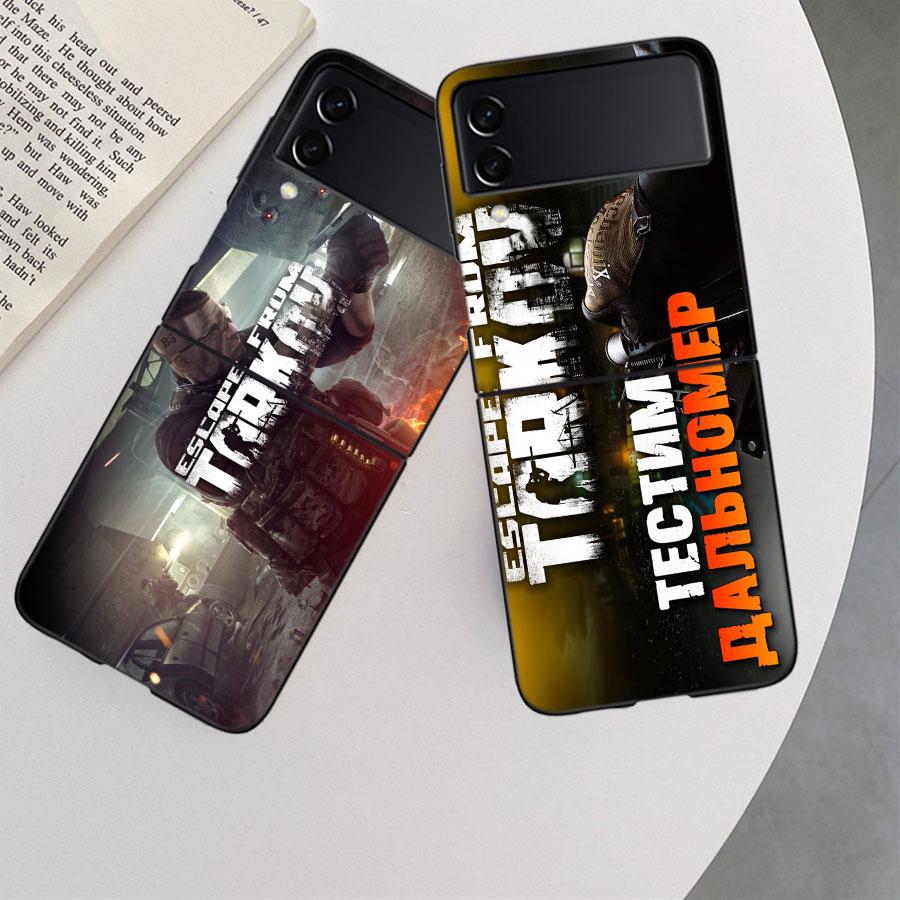 Чехол «Побег из Таркова» для Samsung Galaxy Z Flip 3 Flip 5 4 5G, черный жесткий чехол для мобильного телефона Samsung Z Flip 5 5G, роскошный корпус из ПК