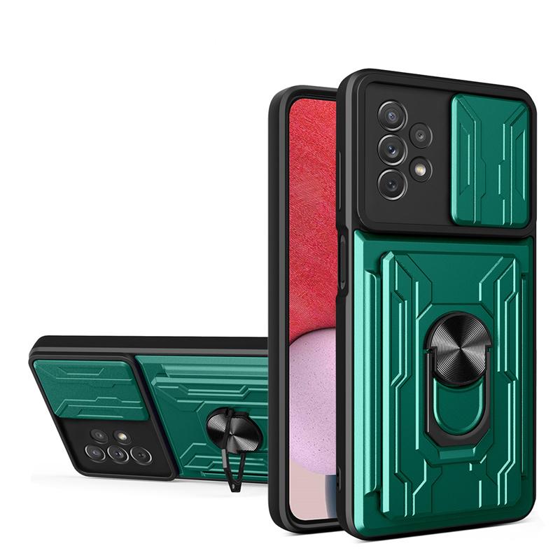 Броня Защита Камеры Слот для Карты Чехол-Кольцо для iPhone 14 13 12 11 Samsung Galaxy A53 A23 S22 S21 Redmi 10C OPPO Realme A54 A94 Vivo V23E Moto G200 Чехол