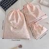 3Pcs/set Printing Drawstring Storage Bag Large Capacity Small Item Pouch  Women