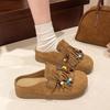 Height-increasing Shoes, Thick-soled Shoes, Slippers, New Style, Half-toe Slippers, Women's Shoes