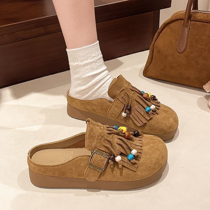 Height-increasing Shoes, Thick-soled Shoes, Slippers, New Style, Half-toe Slippers, Women's Shoes