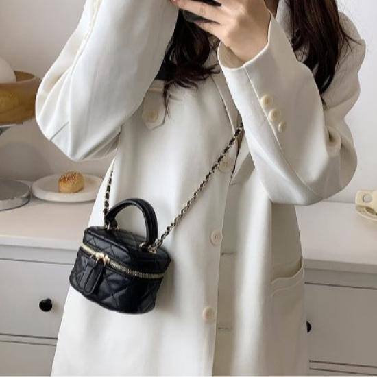 Женская сумка Новый стиль Маленький стиль Кроссбоди Сумка для помады Миниатюрная сумочка Стеганая вышивка Высококлассная Мини Маленькая сумка-тоут