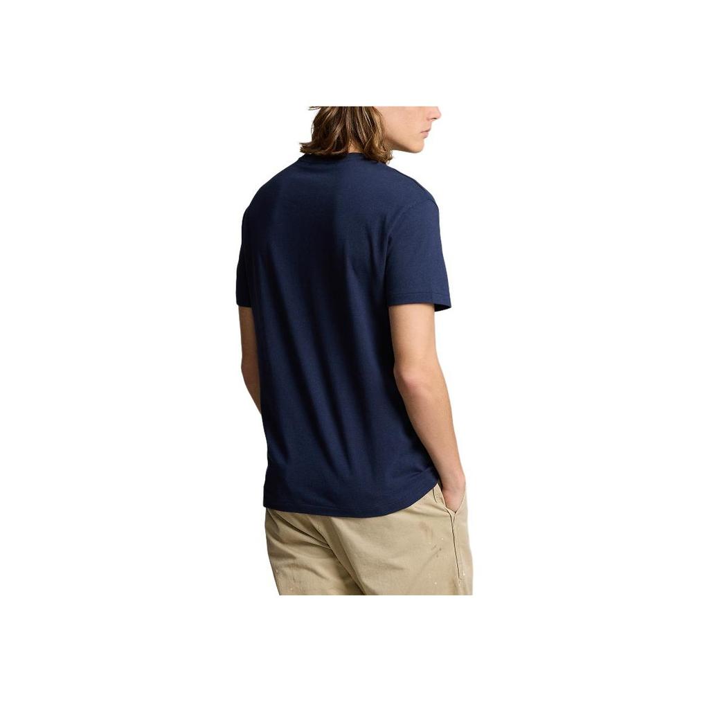 Футболка мужская Polo Ralph Lauren с логотипом и принтом букв, круглым вырезом и короткими рукавами, цвет морской волны, MNPOTSH1N822155-410