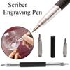 DIY Ceramics Engraving Tool Durable Anti Slip Handle Lettering Alloy Tip Double End Etching Pen Scriber Marking Engraving Tools