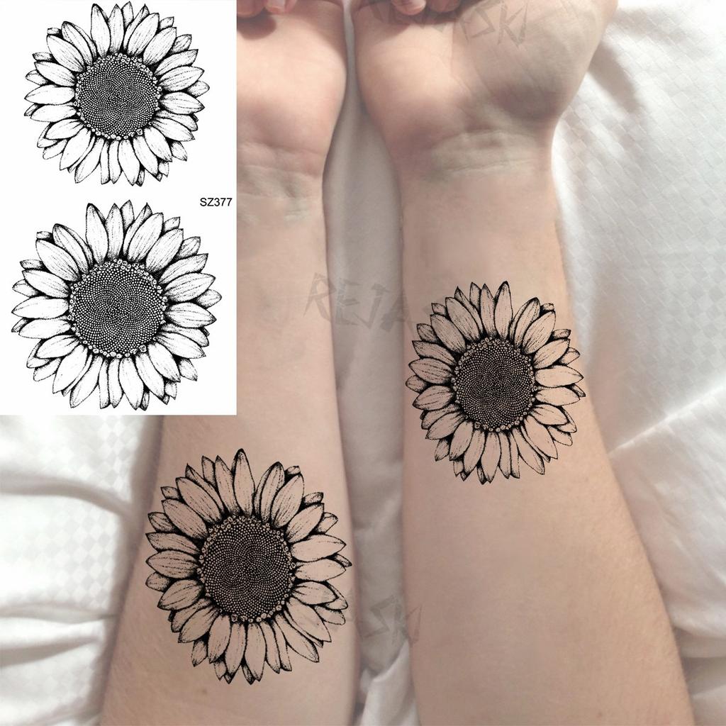 Hyacinth Daisy Temporary Tattoos For Women Girl Lavender Peony Fake Tattoo Sticker Daffodil Tulip Wrist Fashion Waterproof Tatoo