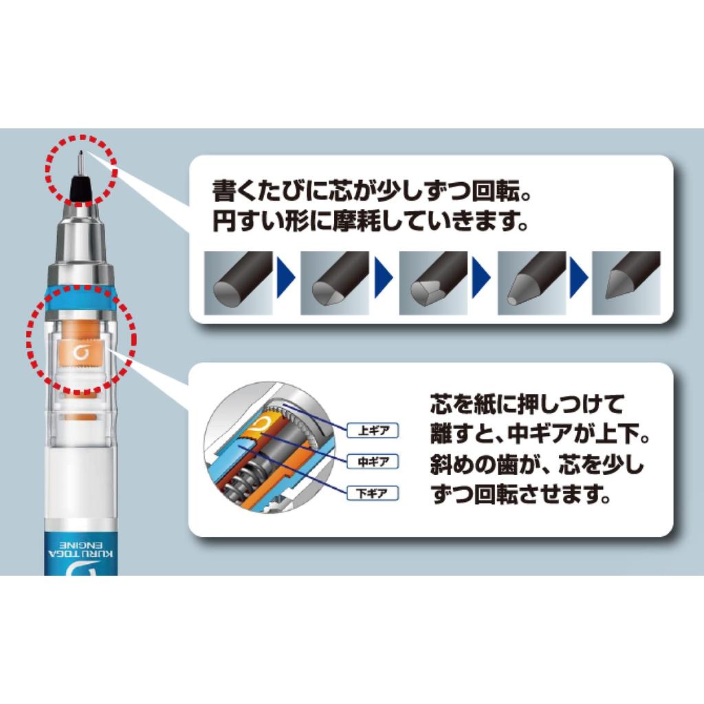 Механический карандаш Mitsubishi Pencil Kurutoga Limited Local 0.5, Издание, YELL, Kibare, M54501PL.Y09