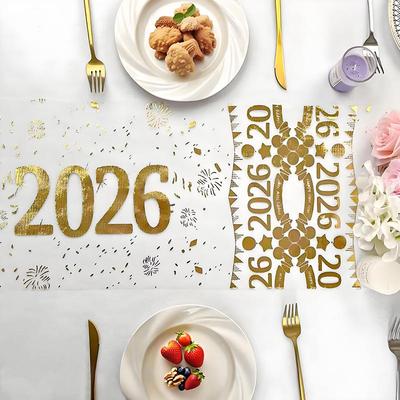 Новогодний стол-раннер 2026: Декор методом горячего тиснения в американском стиле