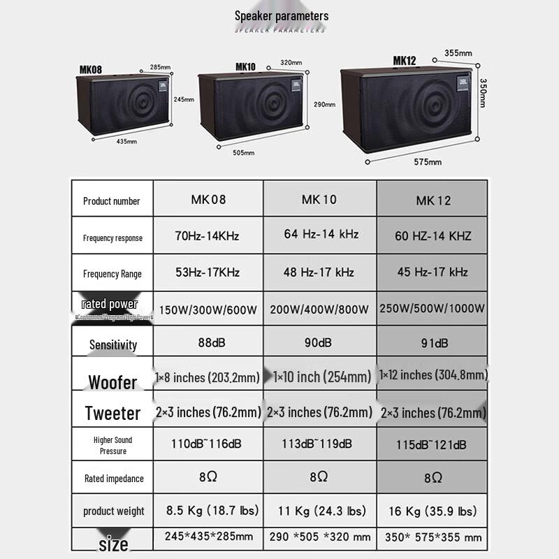 JBL MK Series Professional KTV Passive Speaker