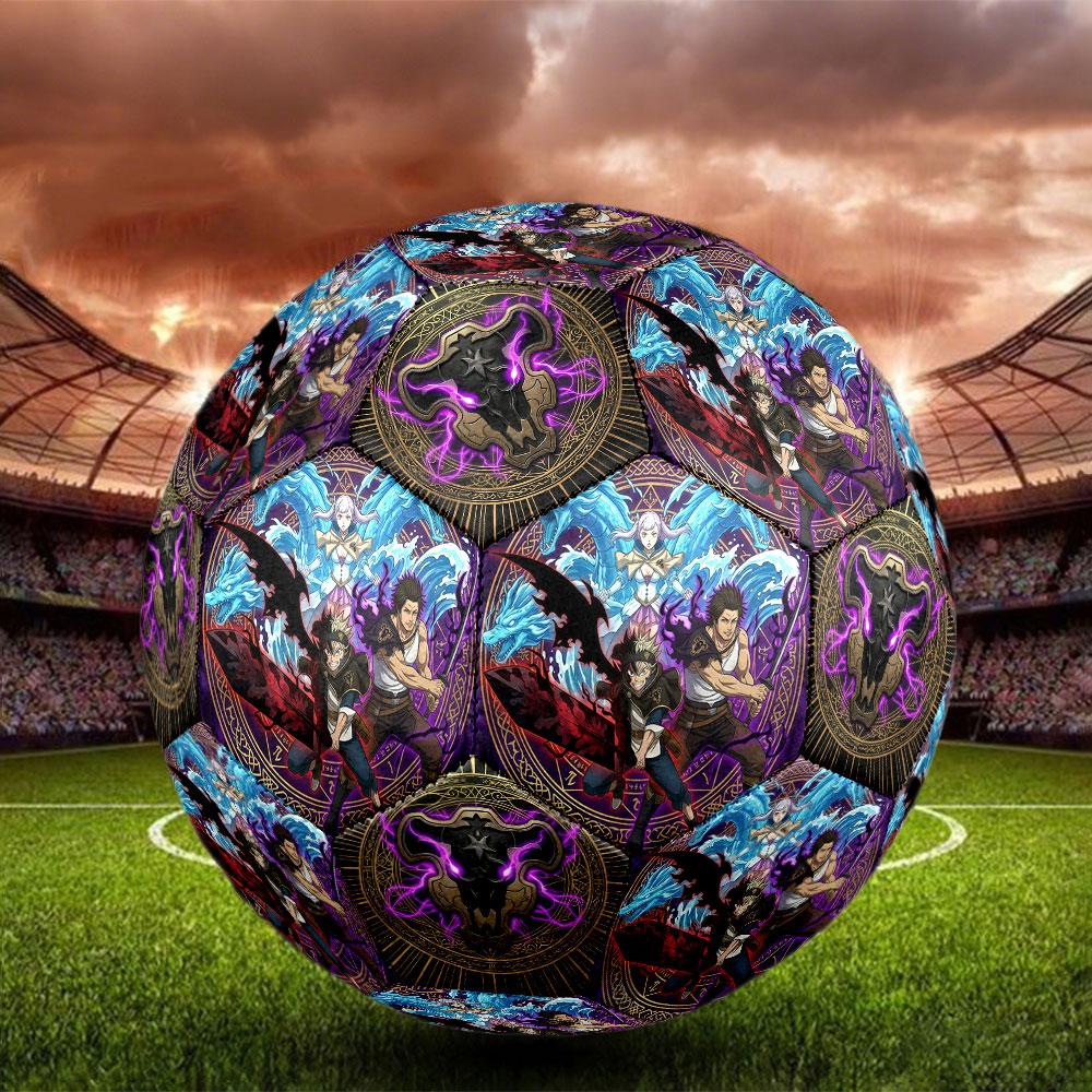 1pc Black Clover Soccer Ball Size 5 Indoor Soccer Ball Fashion Colorful Backyard Game - Great For Sports Fans Gift HE1