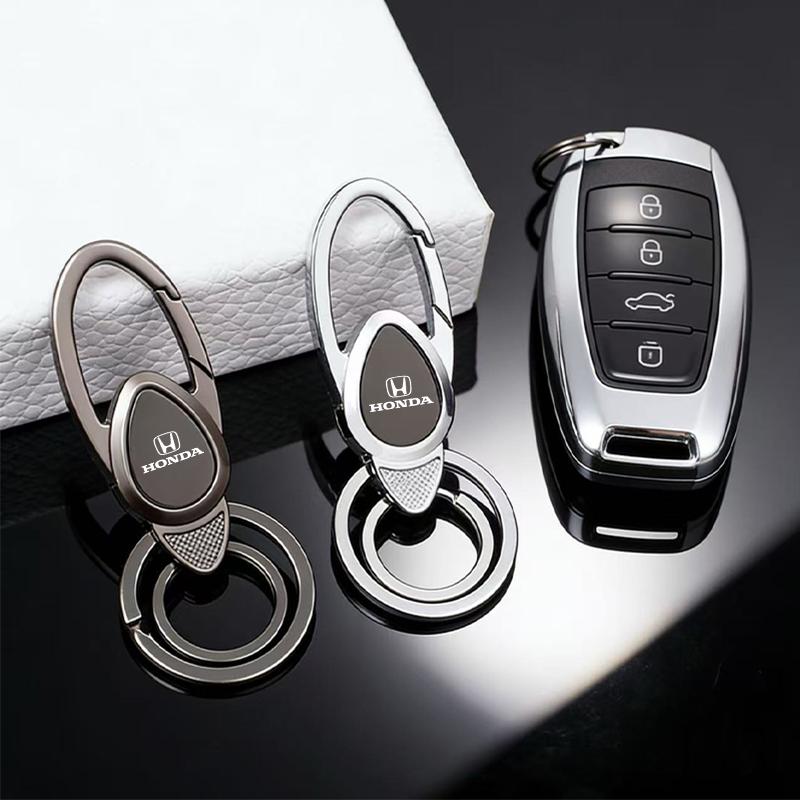 Metal Alloy Car Logo Key Chain Keyring Pendants Keychain Holder For Honda Odyssey Vezel CRZ CRX Pilot B-series D-series H-series EC5