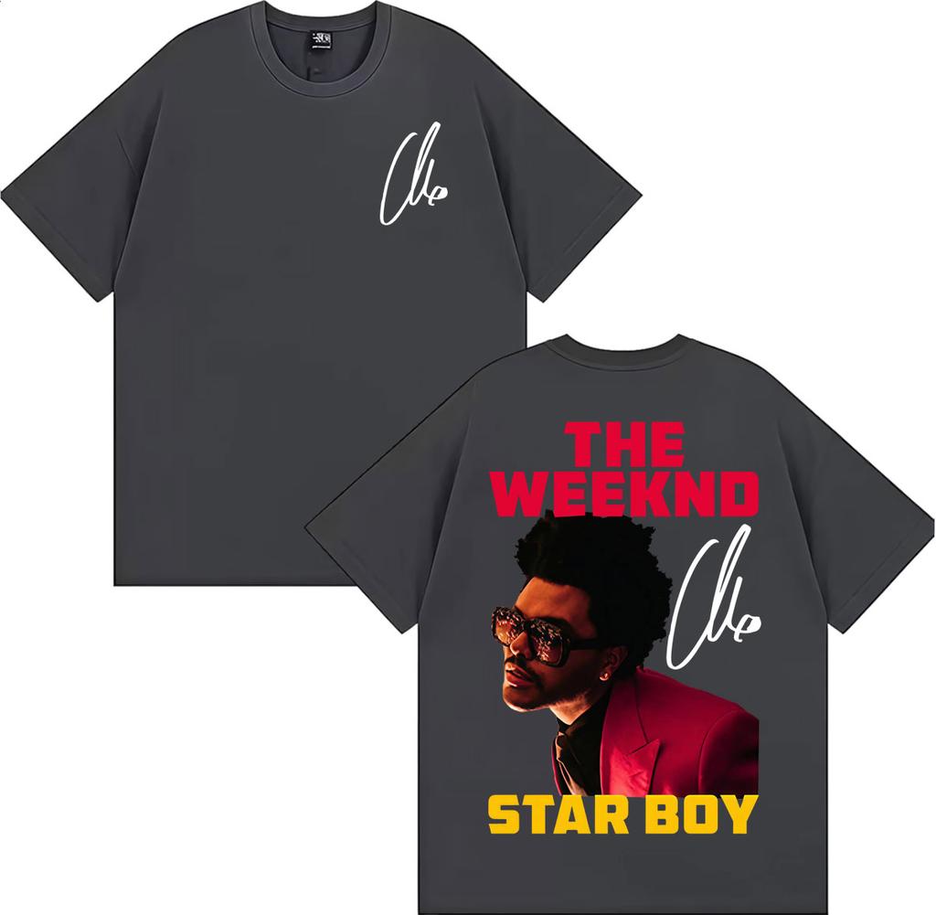 Стиль Starboy The Weeknd Графические футболки Женская Унисекс Одежда Хип-Хоп Харадзюку Футболка Летние Топы Оверсайз Футболка Уличная Одежда