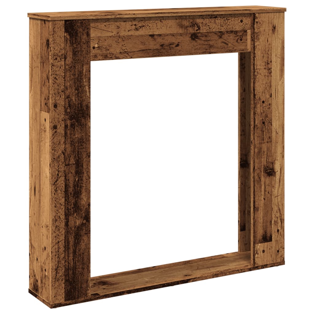 Fireplace Mantel Shelf Rustic Reclaimed Wood Look 100 x 20 x 100 cm Engineered Wood