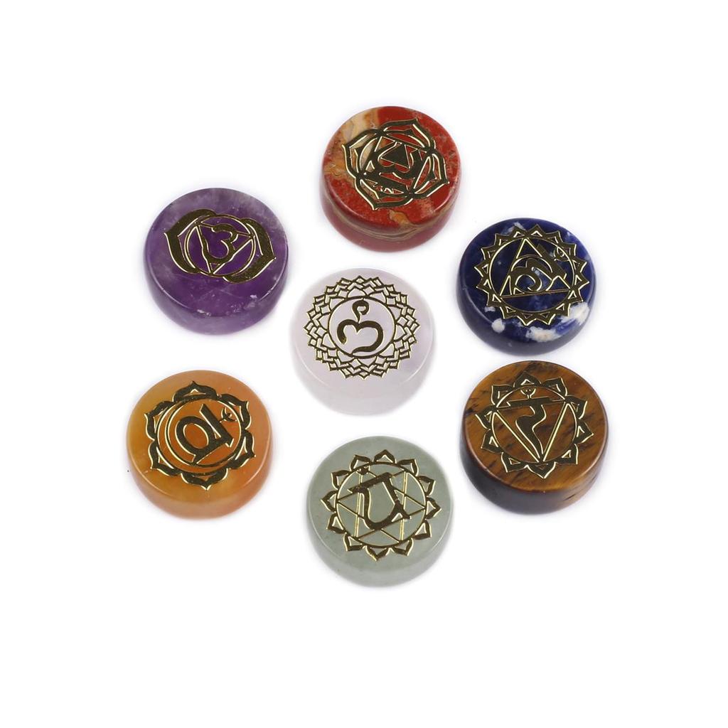 7Pcs Natural Stone Chakras Mini Ornament Decoration Reiki Healing Home Decor Home Furnishings
