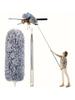 Multifunctional retractable duster with bendable head - reusable and washable for high ceilings, furniture and car cleaning