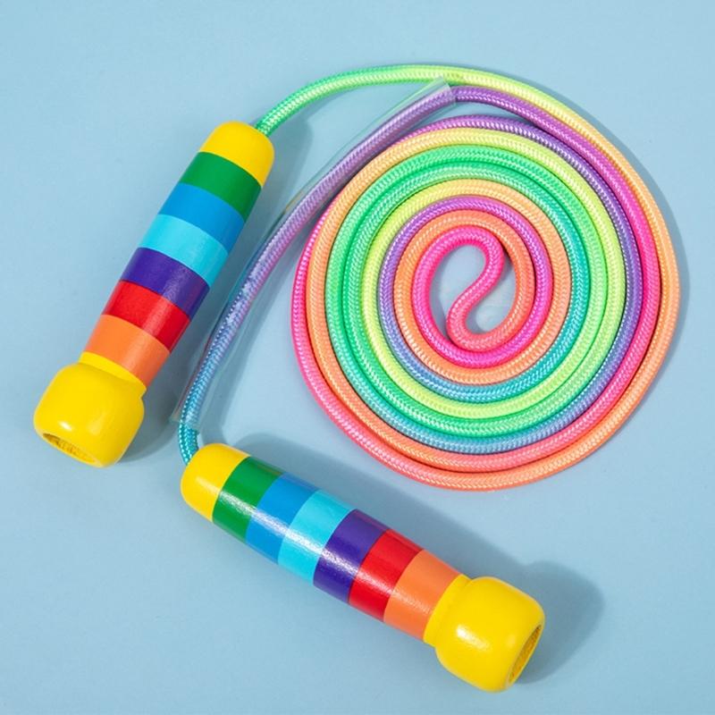 Детская регулируемая скакалка с ручкой Скакалка