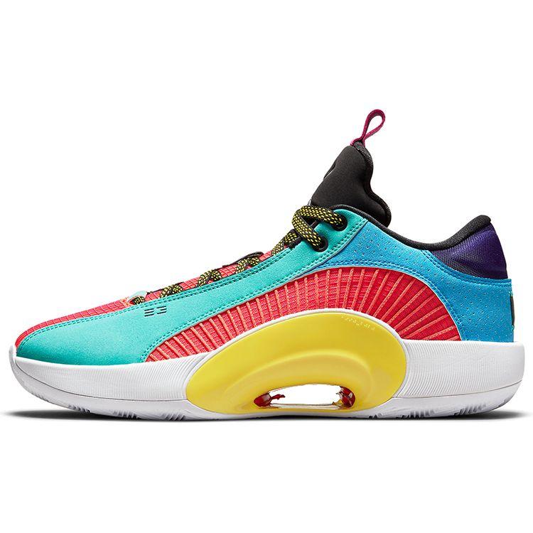 Air Jordan 35 Low DS PF Reflexology Unisex Sneakers Multi-Color Hyper-Jade Metallic-Silver DJ2831-300