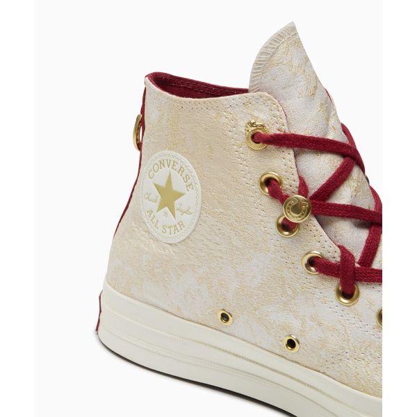 Converse Chuck Taylor All Star Cny Год Лошади Лимитированная Серия Универсальные Удобные Высокие Кеды из Канваса Унисекс кроссовки Бежевый A19072C