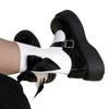 Lolita Black Bow Socks for Women: Korean Style Spring/Summer Sweet Mid-Calf Socks, Perfect with Small Leather Shoes and Princess Outfits.
