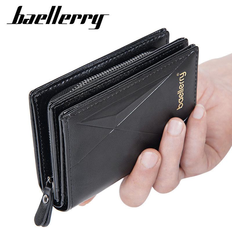 Baellerry Мужские и женские короткие кошельки, винтажный дизайн, визитница на молнии, модный кошелек, кошелек