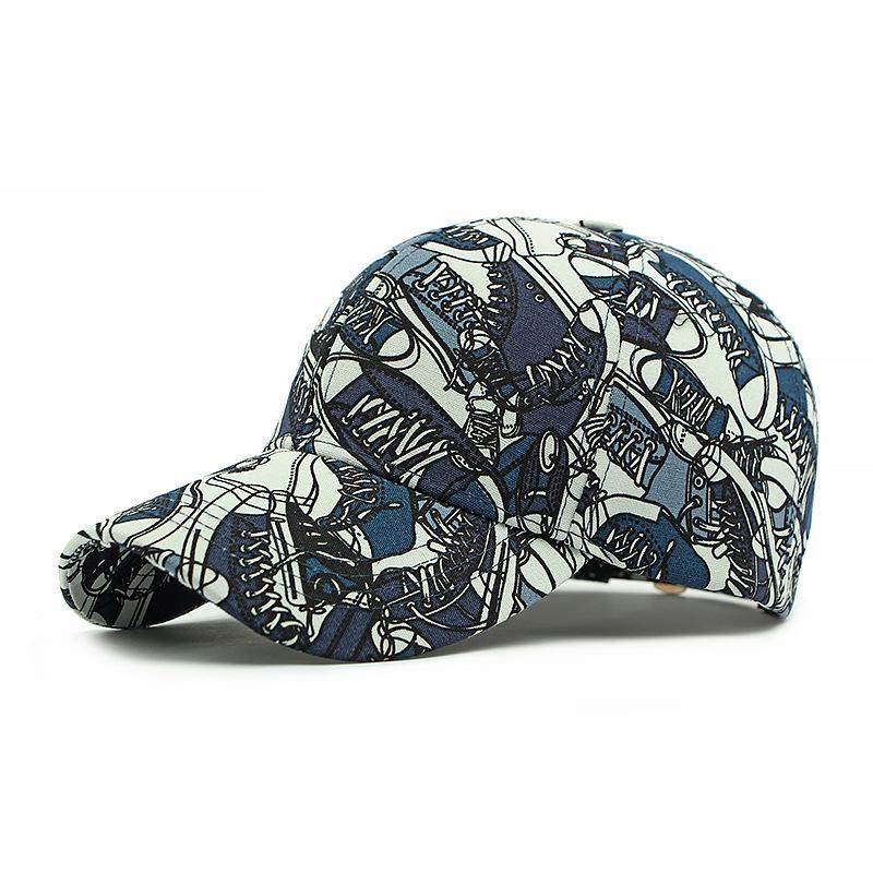 Spring Summer Graffiti Hat Women's Outdoor Sunscreen Cap Printed Baseball Cap for Men