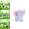 Adorable Resin Elephant Figurine Cute Desk Ornament For Fairy Garden Decoration