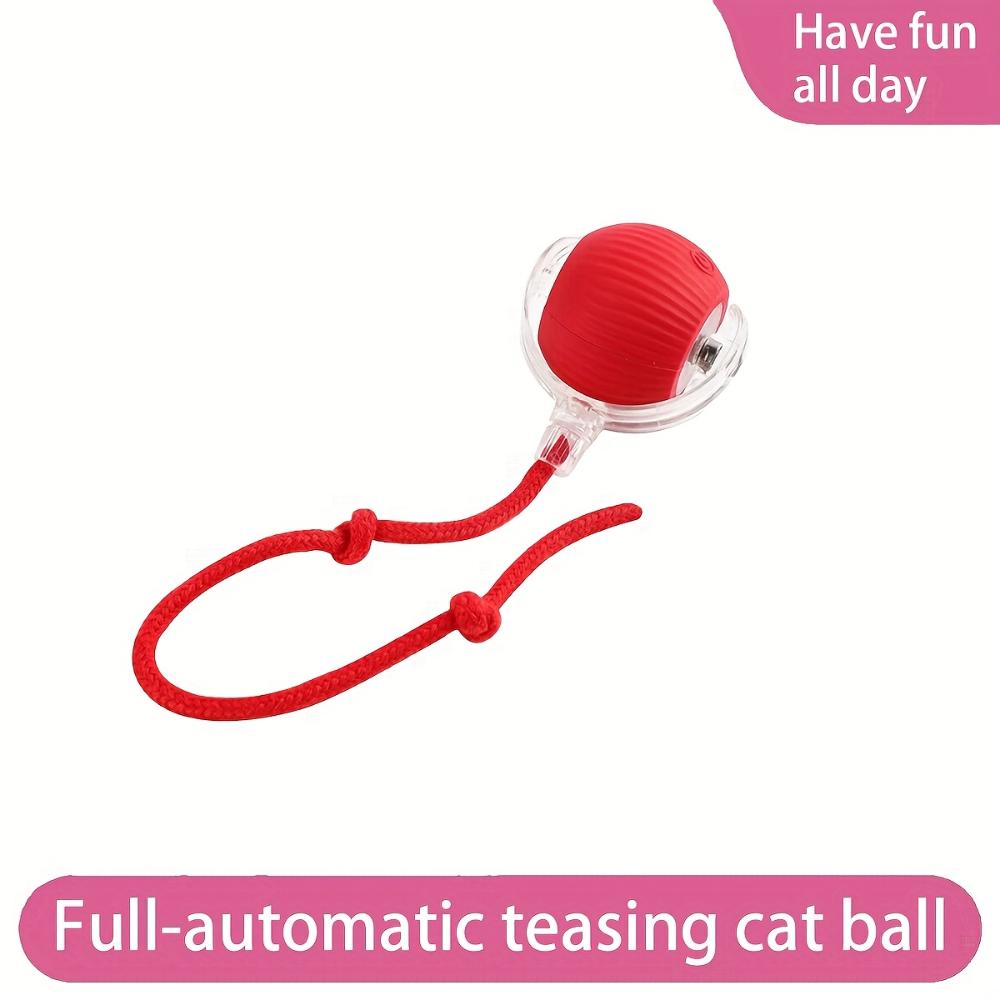 Cat Interactive Ball Toy, Automatic Rolling Ball with Tail, Rechargeable Smart Pet Interactive Toy, Cat Smart Ball