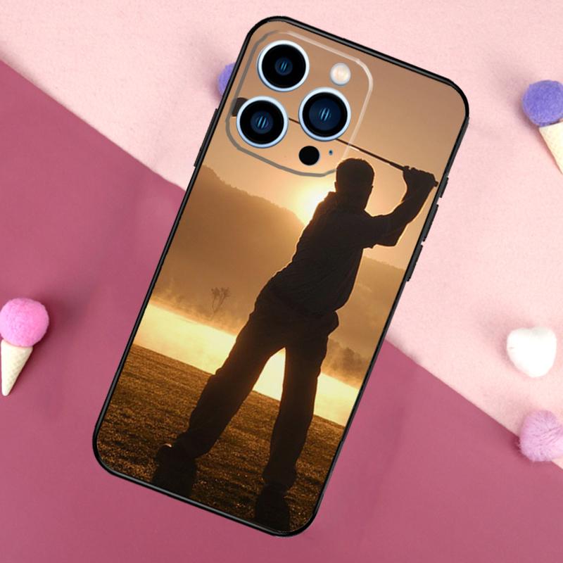 ЧЕХОЛ ДЛЯ ТЕЛЕФОНА GOLF GOLFER GOLFING SUNSET Для iPhone 16 17 Pro Max 17 Air 16E 13 12 Mini 14 15 Plus 11 Pro Max Задняя крышка