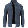 Men's Winter Thickened Cotton Jacket Large Size Long-sleeved Zipper Knitted Jacket Stand Collar Casual Sweater