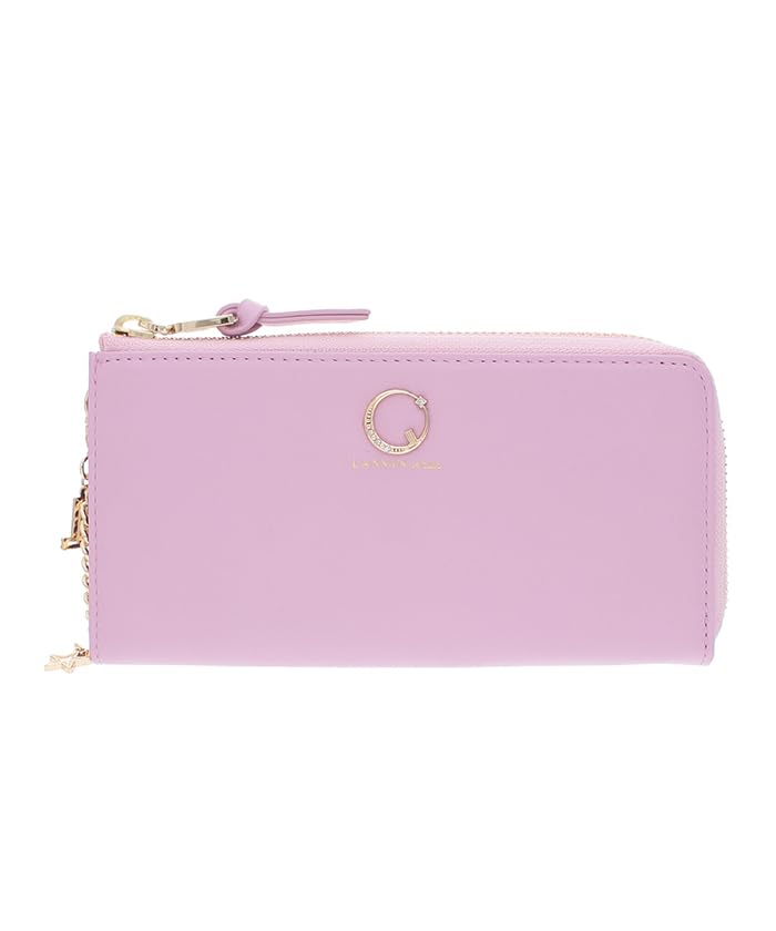 Lanvin en Bleu Большой длинный кошелек на молнии, Luna, Розовый