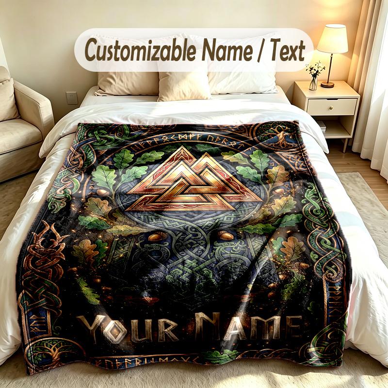 Decorative Artwork Theme Custom Blanket Personalized Name & Text Customized Soft Warm Throw Blanket Home Decor