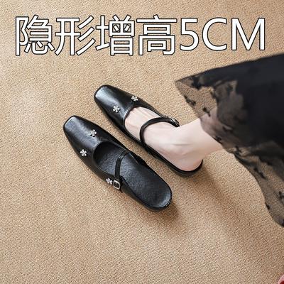 Полушлепанцы Баотоу женские, со стразами снаружи, с мелким вырезом, одинарные туфли на скрытой платформе, женские весенне-осенние новые сандалии Мэри